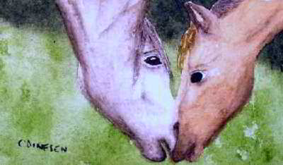 Nose To Nose original watercolor painting