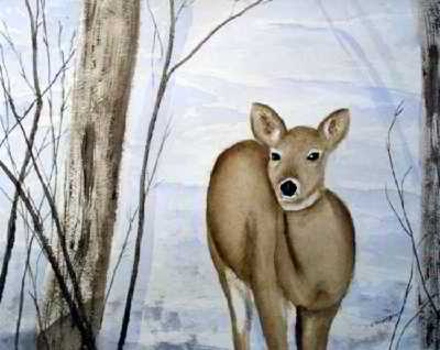 Spotted original watercolor painting