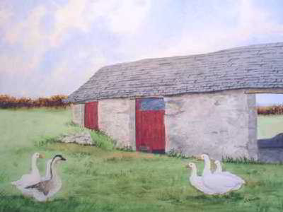 The Standoff original watercolor painting